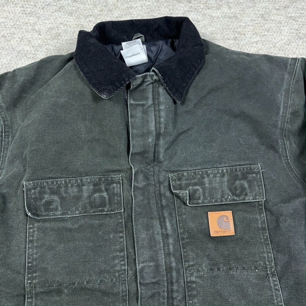 Carhartt Arctic Jacket Men XXL 2XL Moss Olive Green Duck Canvas C26 MOS VTG - Picture 7 of 16